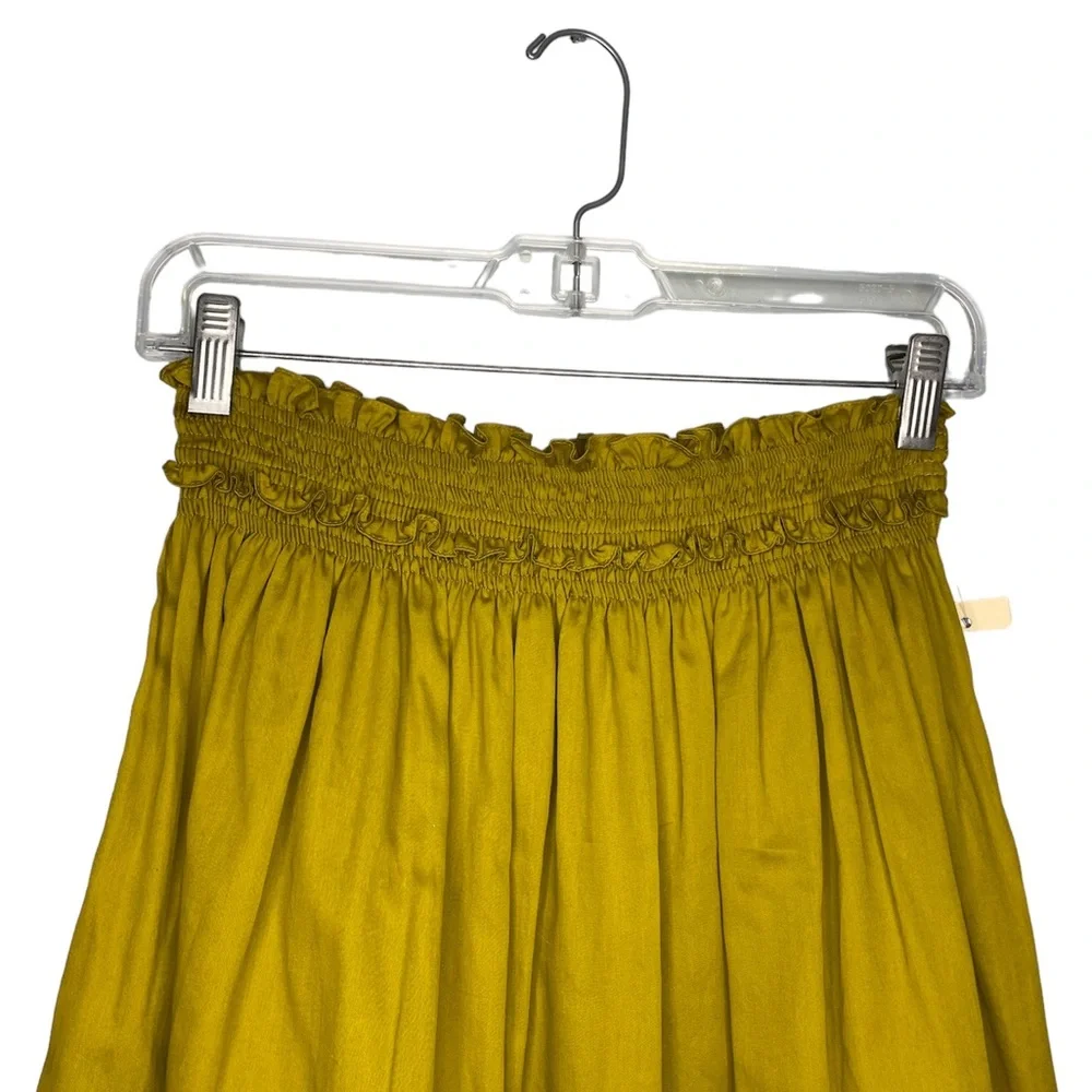 Paule KA Paris paper bag waist women’s green pleated skirt size 2